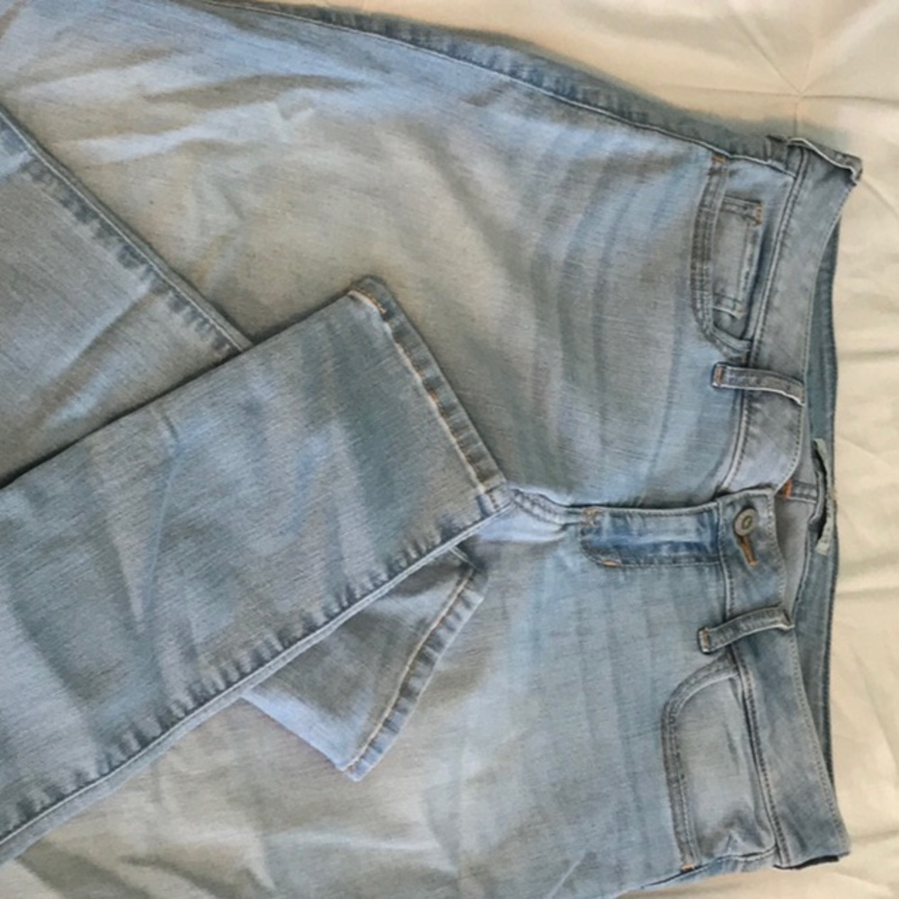 Hollister skinny jeans light blue wash no rips gently worn 7L 28w L33 women